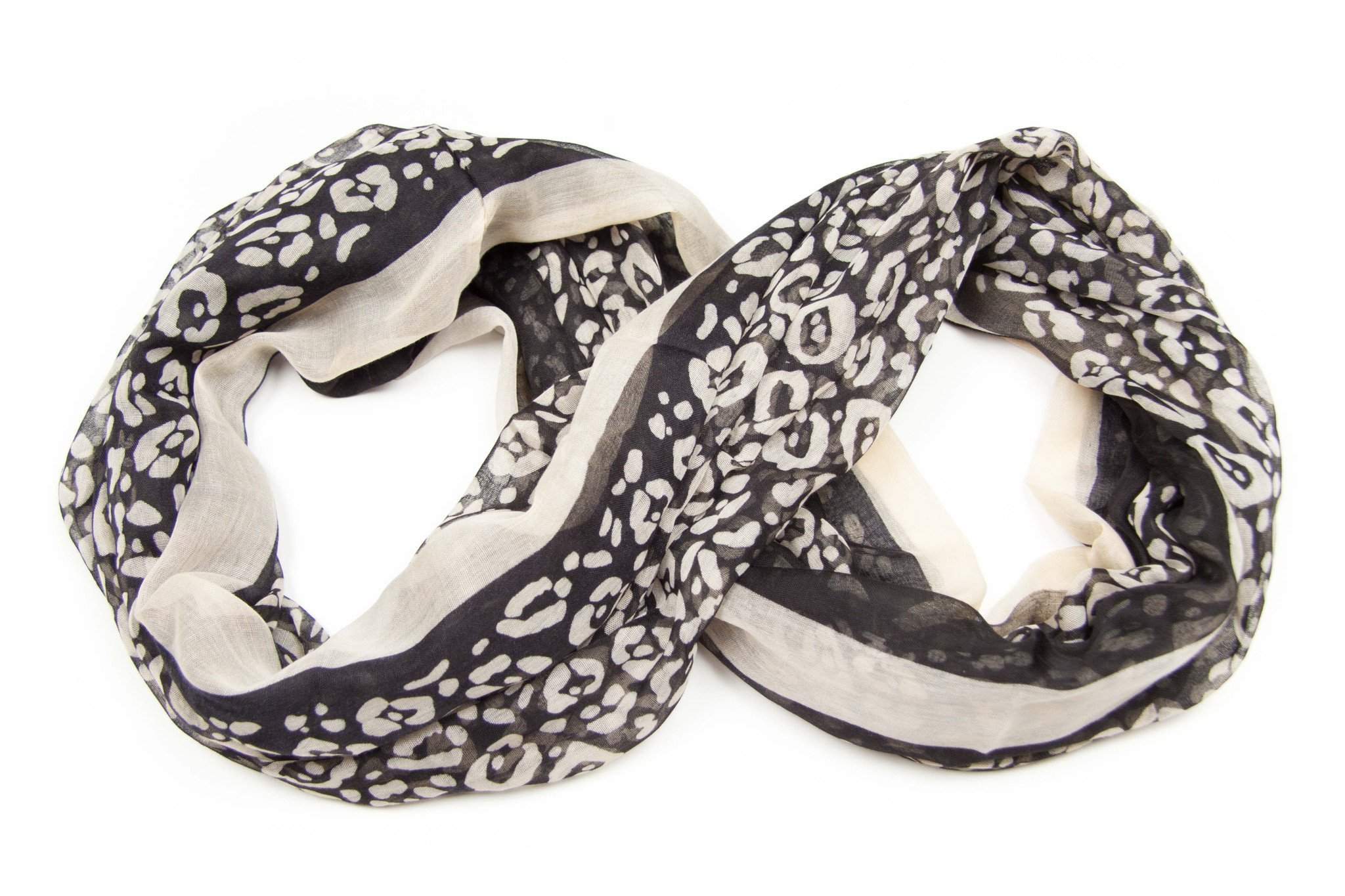 Black White Infinity Scarf-scarves-Necklush