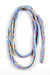 Blue Yellow Pink Skinny Scarf Necklace-scarves-Necklush