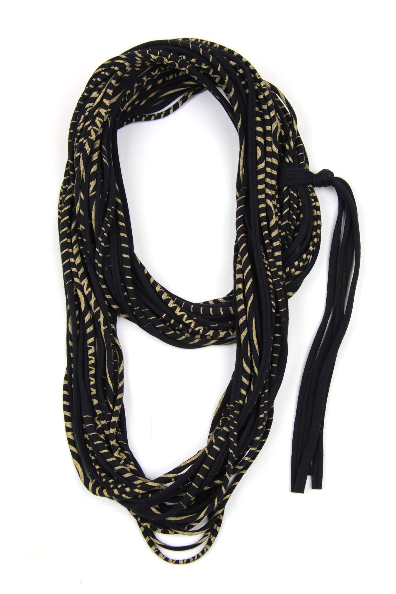 infinity scarves-Black Gold Infinity Scarf-Necklush
