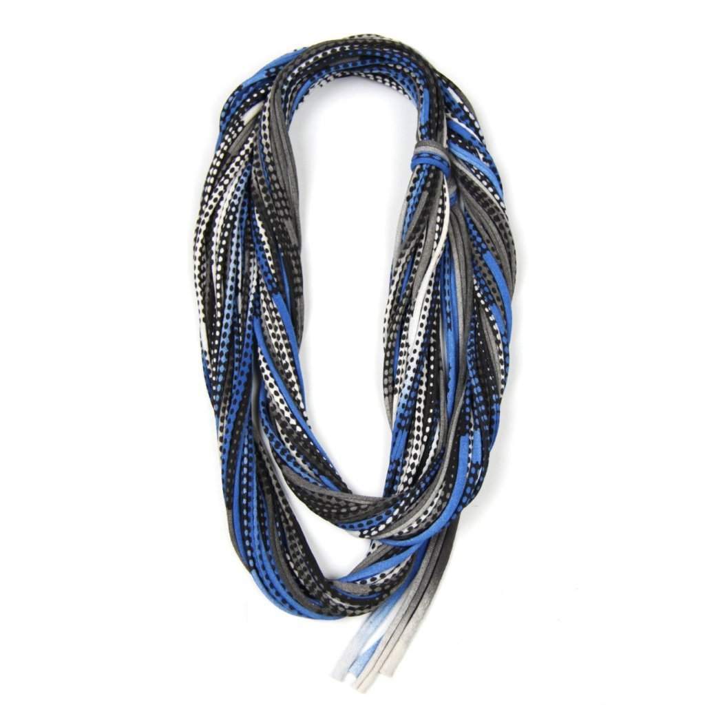 infinity scarves-Blue Black Infinity Scarf-Necklush