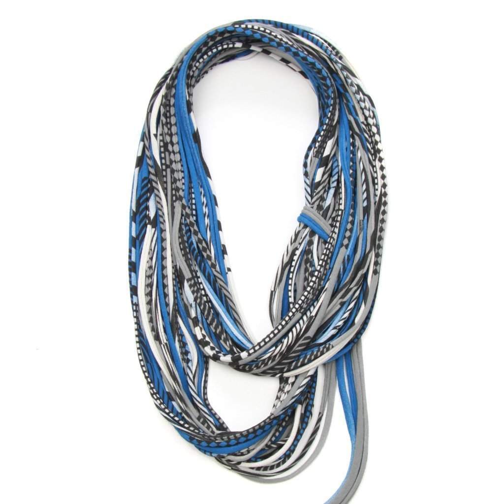 infinity scarves-Blue Gray Infinity Scarf-Necklush