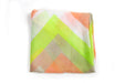 Lime Green, Coral, Chevron Infinity Scarf-scarves-Necklush