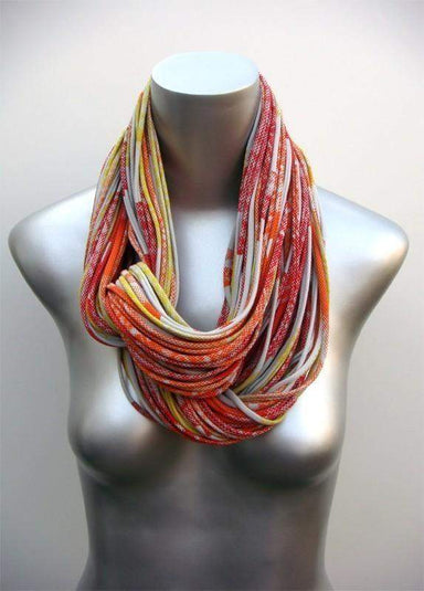 Orange Yellow Chunky Scarf-scarves-Necklush