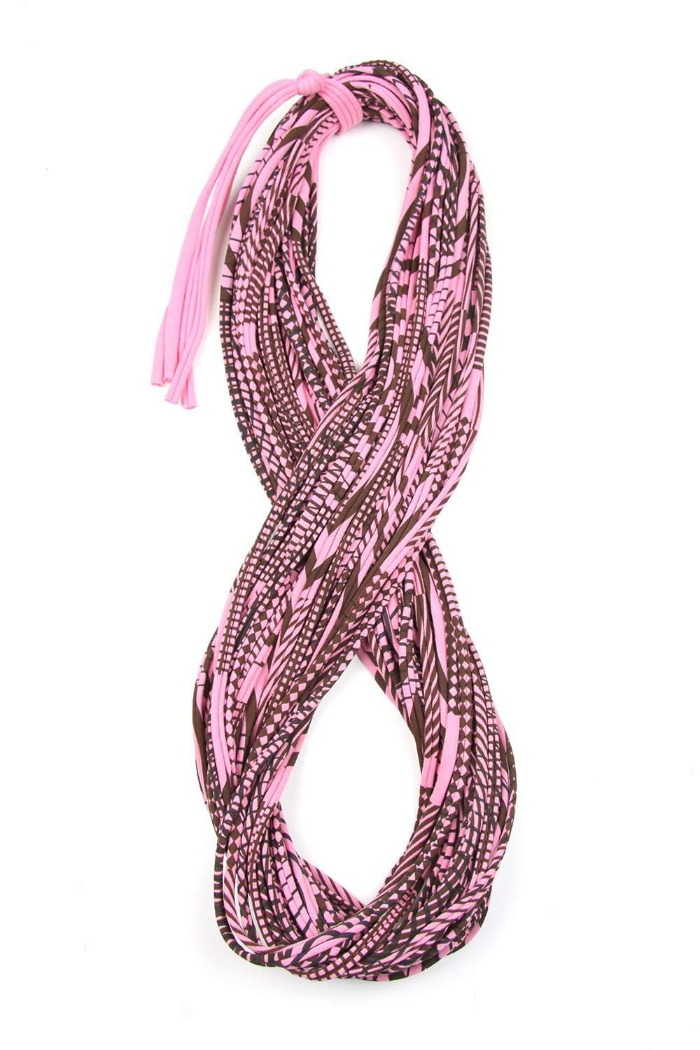 Pink Brown Cowl Scarf-scarves-Necklush