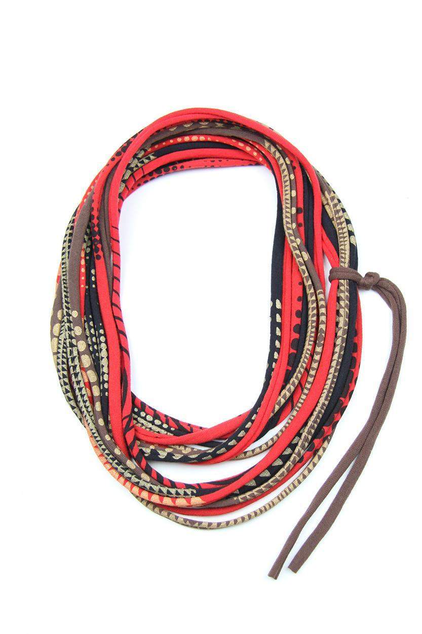 Red Black Gold Necklace-necklaces-Necklush