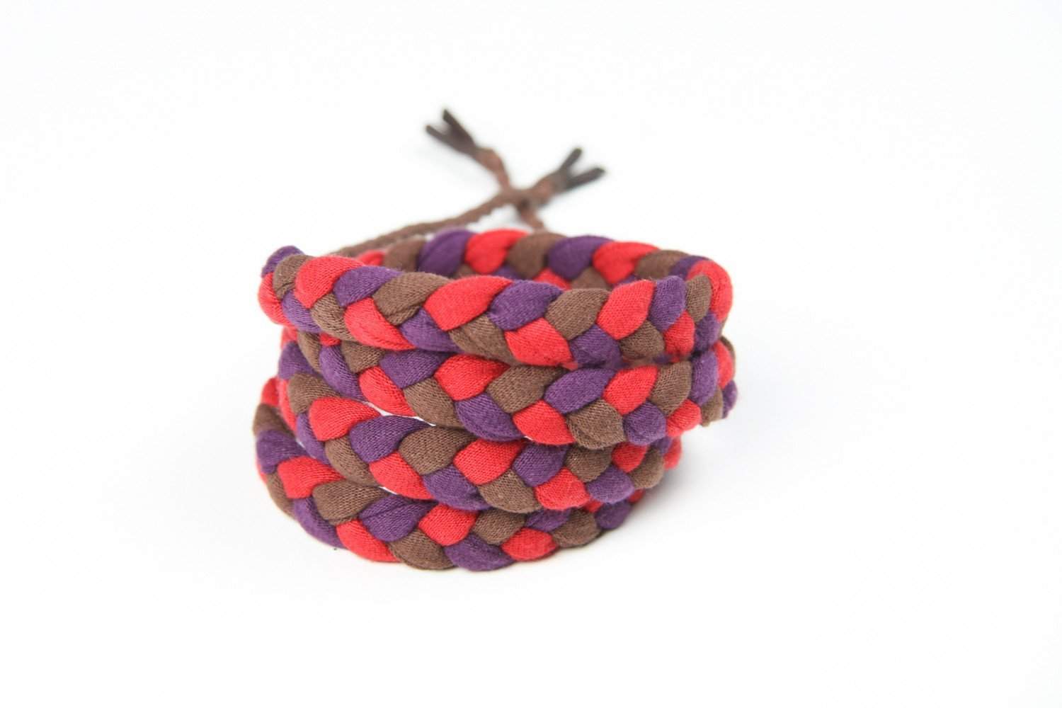 mens bracelet-Red, Purple, Brown Braided Bracelet-Necklush