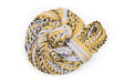 Shimmery Mustard Yellow Gray with Stripes / Classic-scarves-Necklush