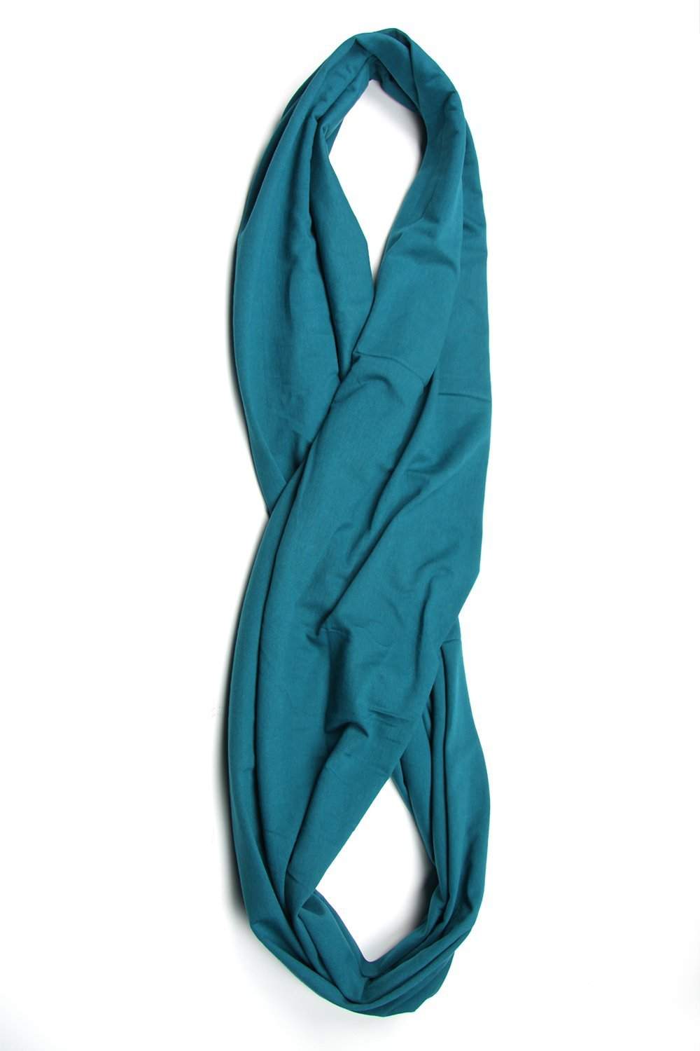 Teal Blue Circle Scarf-scarves-Necklush