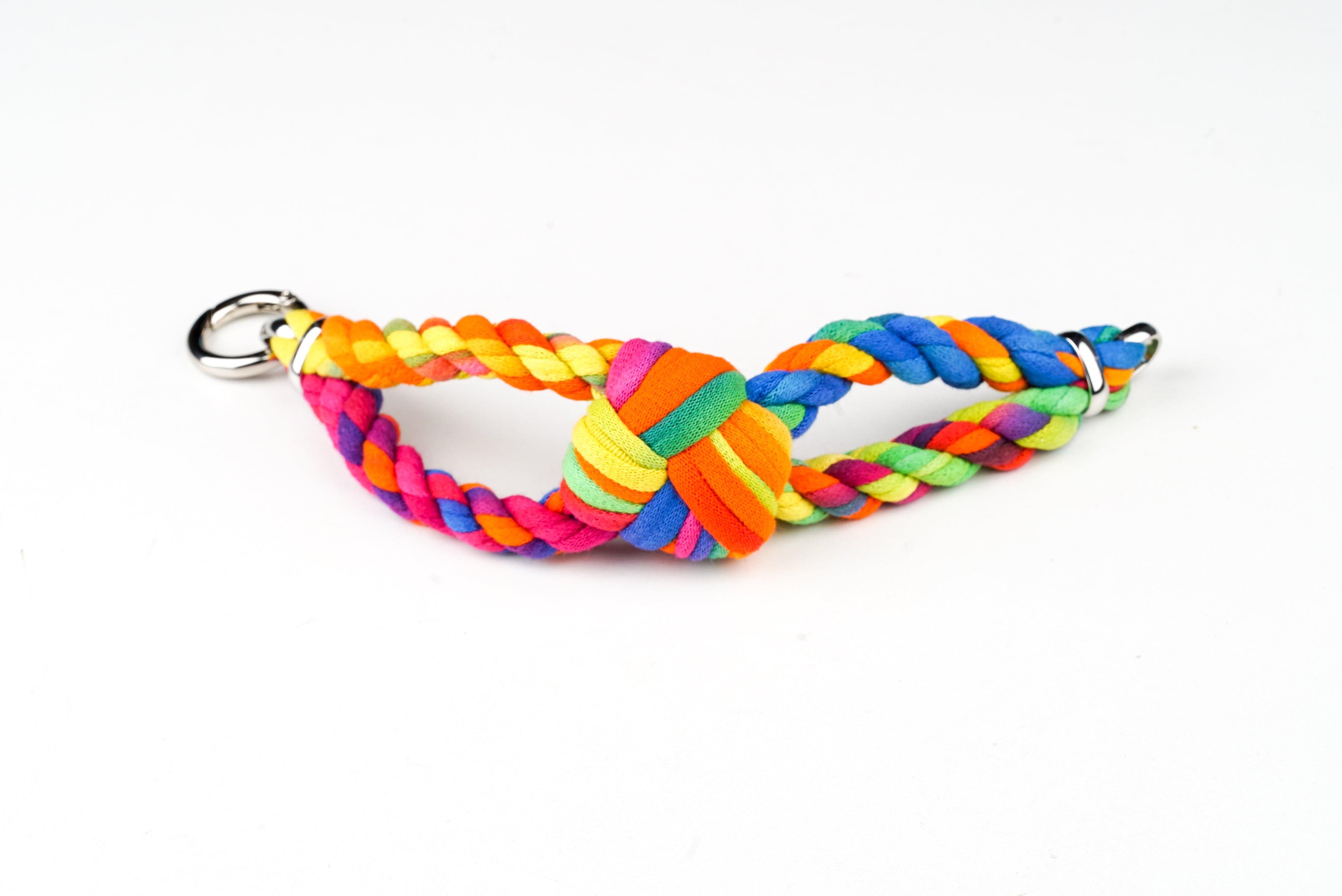Womens Braided Bracelet - Tie Dye Rainbow
