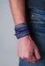 Navy Blue and Silver Wrap Bracelet