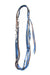 Brown & Blue Skinny Scarf Necklace