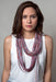 Cayenne Red and Blueberry Infinity Scarf