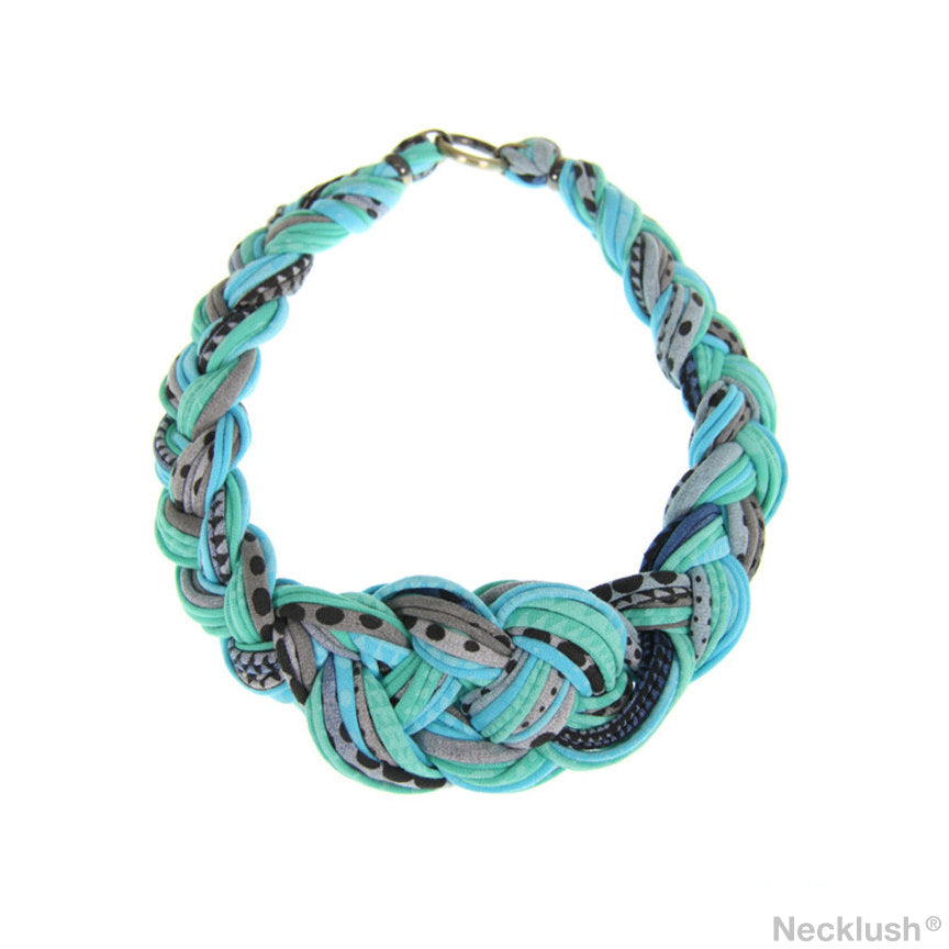 Necklush Braided Choker Necklace / Mint Green / Women's