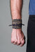 Necklush Beige Navy Blue & Gold Print Bracelet