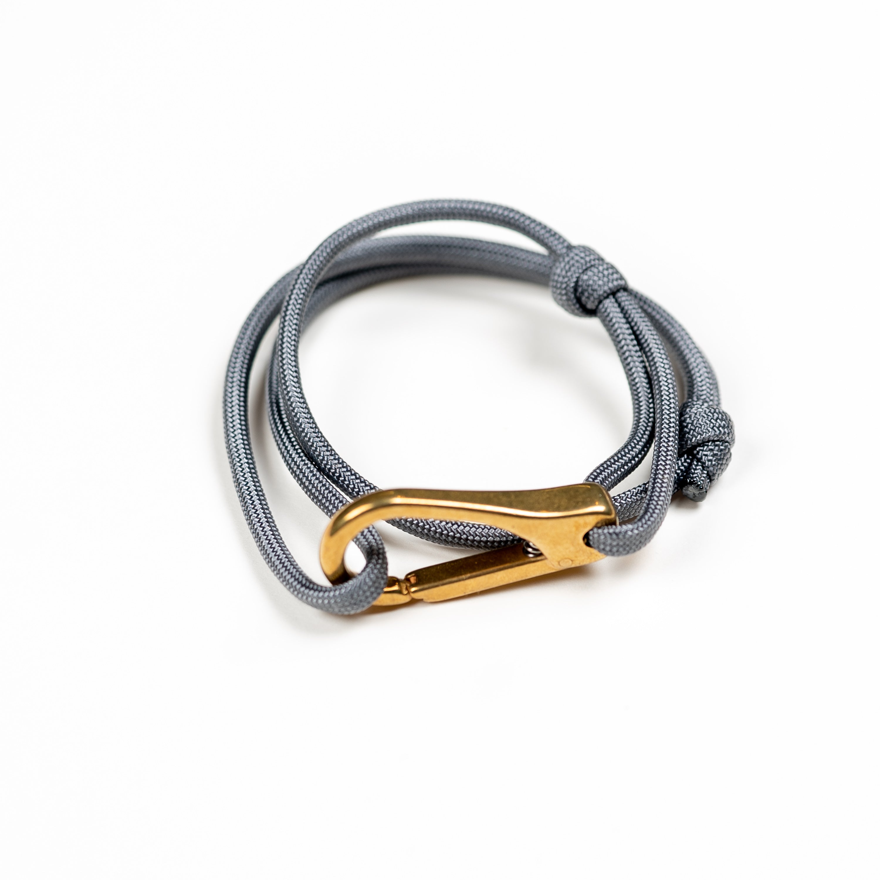 Necklush Paracord Bracelet / Grey / Stainless Steel Nautical Shackle