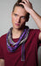 purple brown scarf necklush