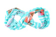 Baby Blue Orange Circle Scarf-scarves-Necklush