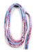 Baby Blue Pink Skinny Scarf Necklace