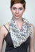 Beige Black Yellow Square Silk Chiffon Scarf-scarves-Necklush