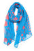 Blue Red Polka Dot Scarf-scarves-Necklush
