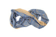 Blue Tan Circle Scarf-scarves-Necklush