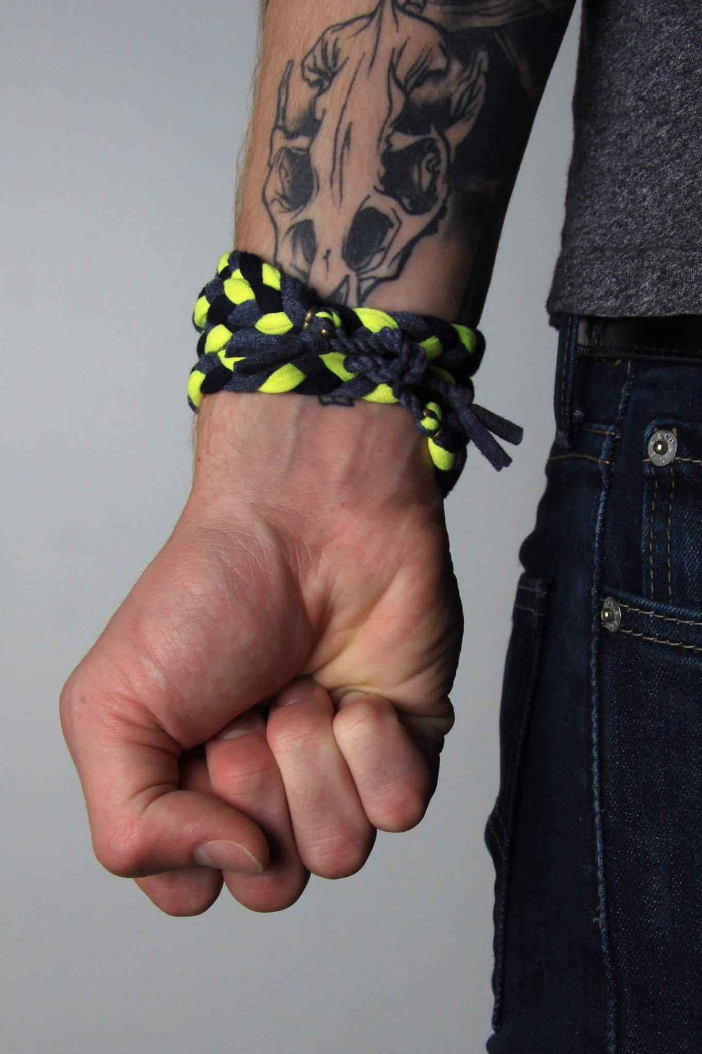 Braided Bracelet / Bright Yellow-bracelets-Necklush
