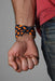 Braided Bracelet / Orange, Black Charcoal Gray-bracelets-Necklush
