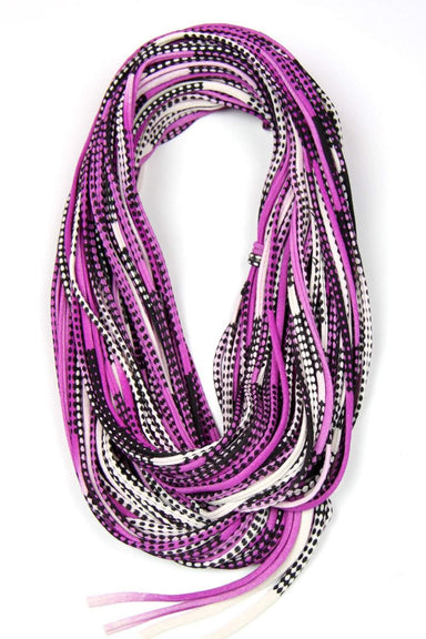 Bright Purple Black Chunky Scarf-scarves-Necklush