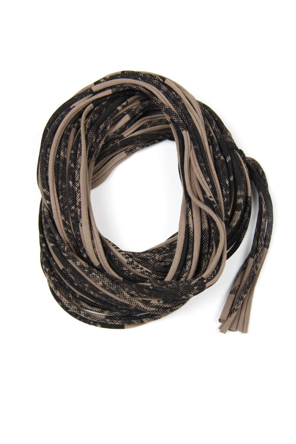 Brown Black Cowl Scarf-scarves-Necklush