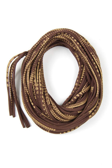 Brown Gold Cowl Scarf-scarves-Necklush