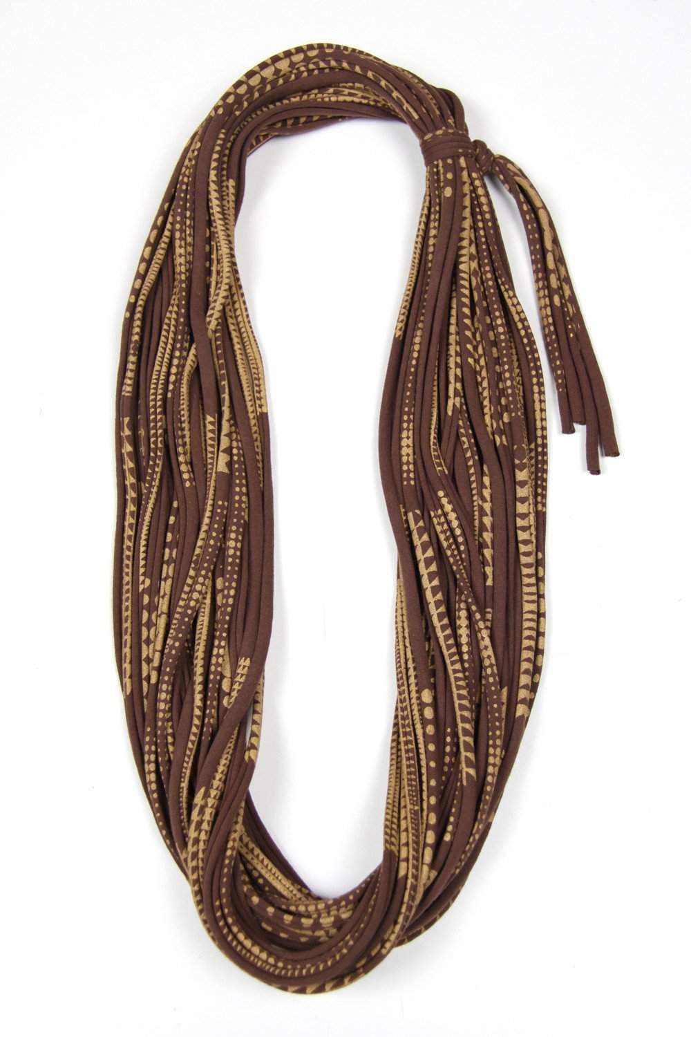 Brown Gold Cowl Scarf-scarves-Necklush