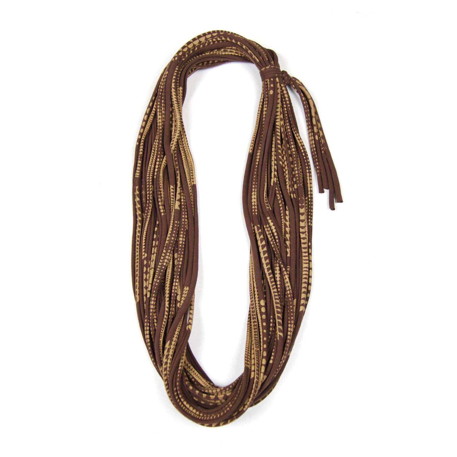 Brown Gold Cowl Scarf