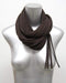 Brown Cowl Scarf-scarves-Necklush