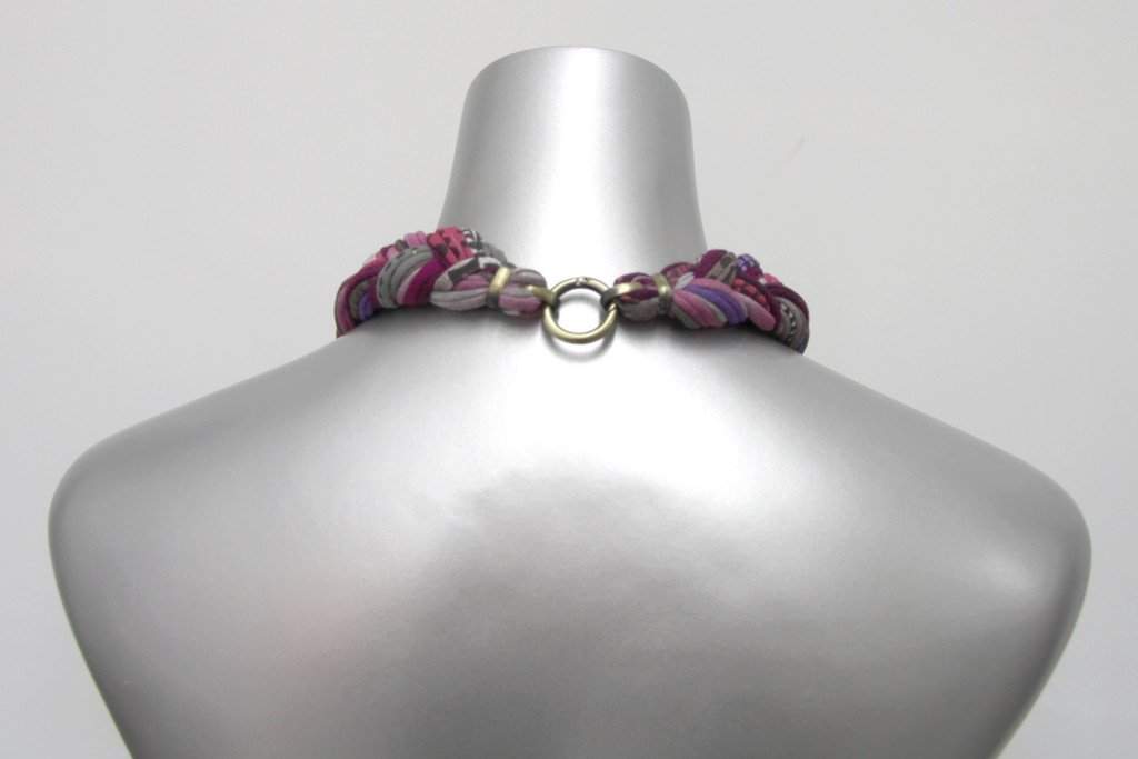 burgundy purple braided necklace womens choker statement neckpiece neckpieces necklush