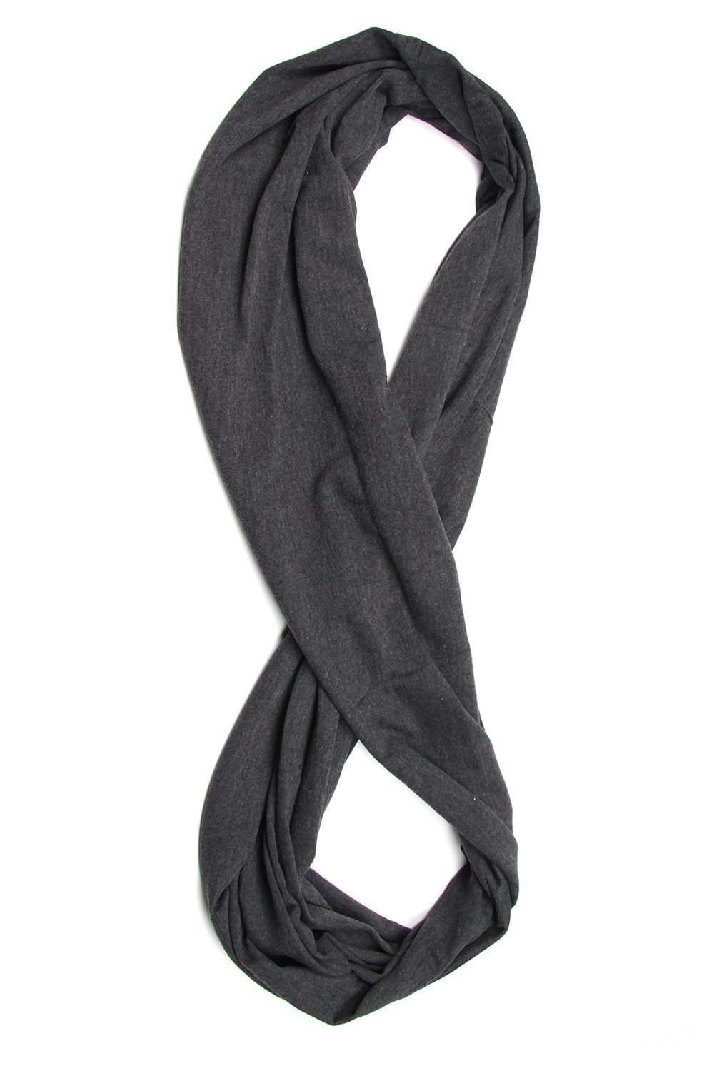 Charcoal Gray Circle Scarf-scarves-Necklush