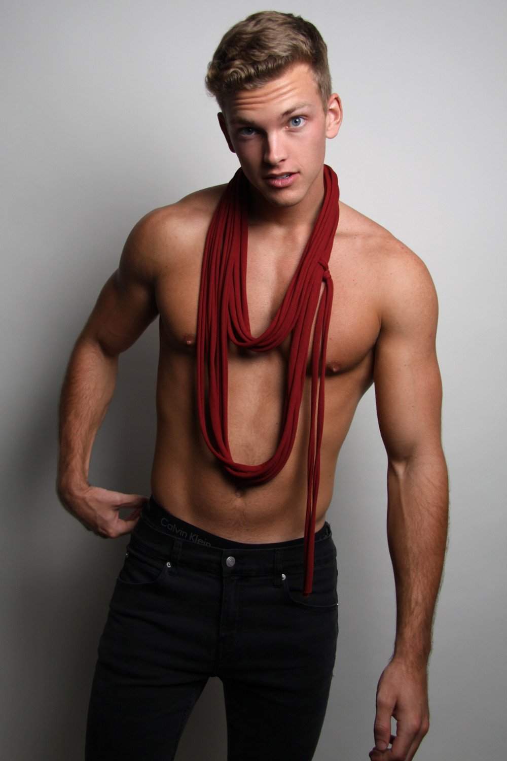 Crimson Long Scarf-scarves-Necklush