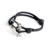 Paracord Nautical Bracelet with Stainless Steel Shackle - Black