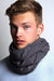 Dark Gray Circle Scarf-scarves-Necklush