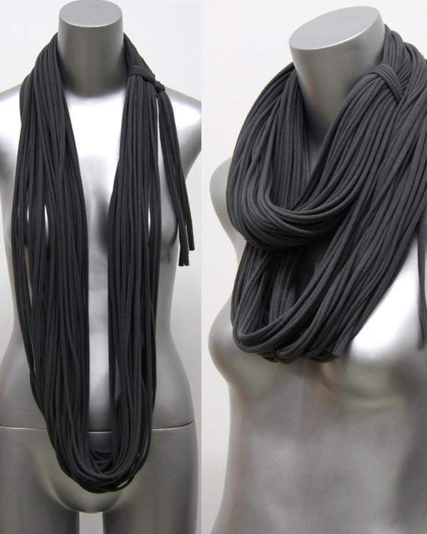 Dark Gray Chunky Scarf-scarves-Necklush