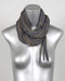Dark Gray with Geometric Gold Print / Cowl-scarves-Necklush