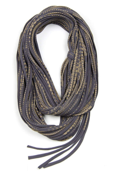 Dark Grey Gold Chunky Scarf-scarves-Necklush