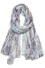 Gray Periwinkle Purple Fish Print Scarf-scarves-Necklush