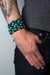 mens bracelet-Green Gray Black Braided Bracelet-Necklush