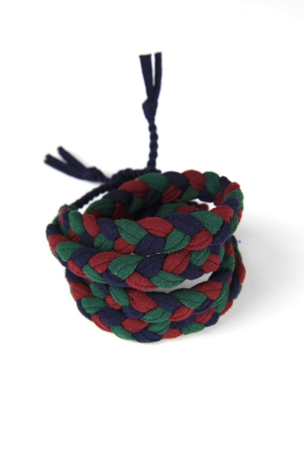 mens bracelet-Green Red Blue Braided Bracelet-Necklush