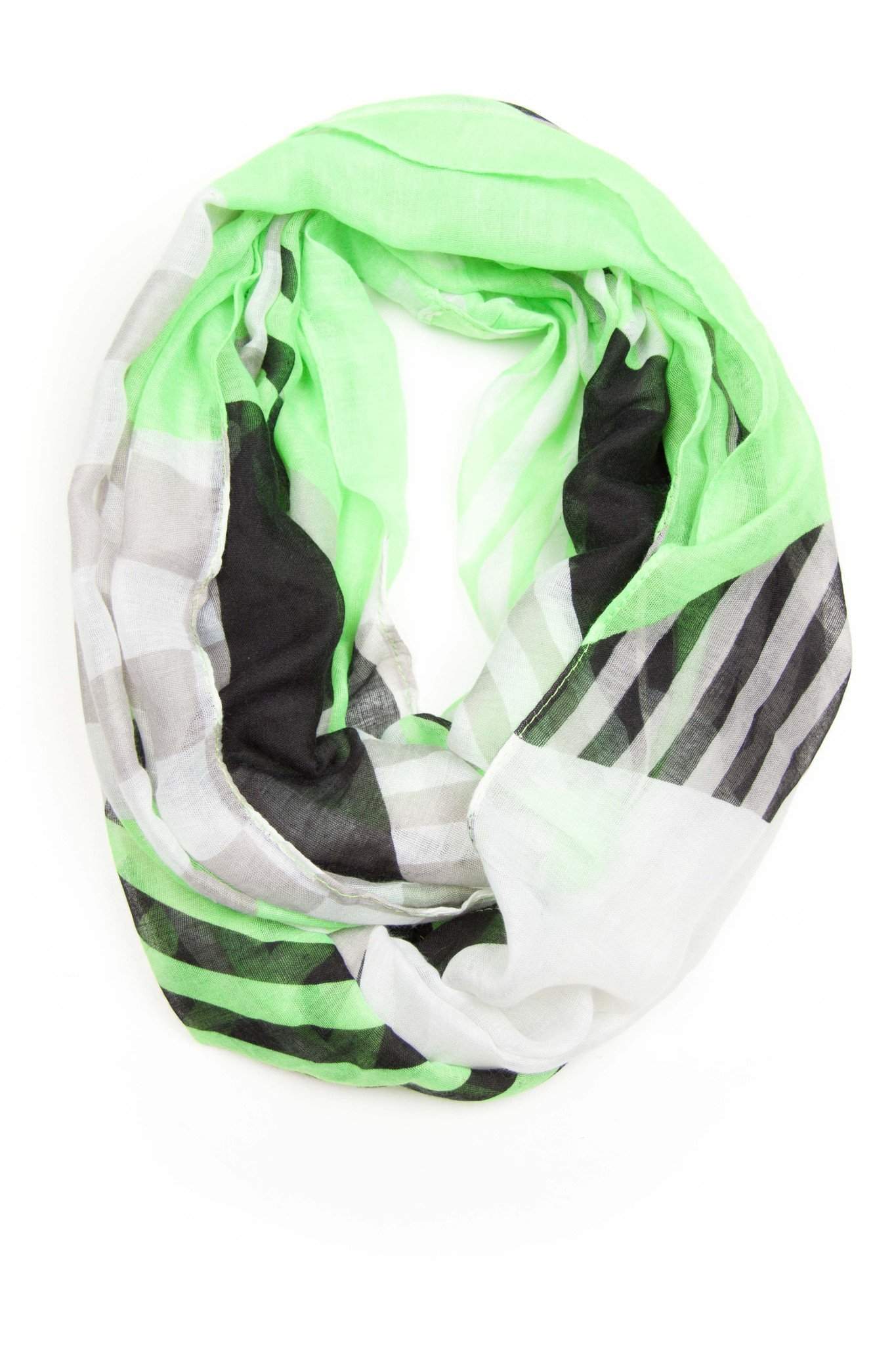 Green White Infinity Scarf
