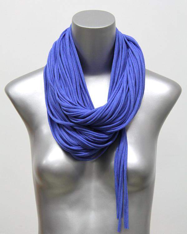 Heather Blue Chunky Scarf-scarves-Necklush