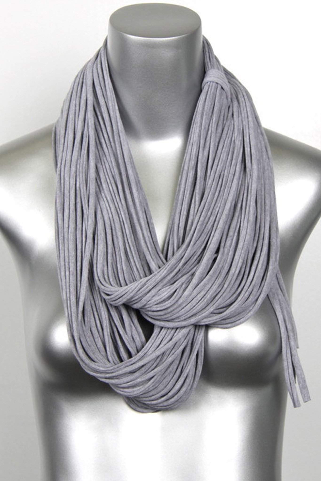 Heather Gray Chunky Scarf-scarves-Necklush