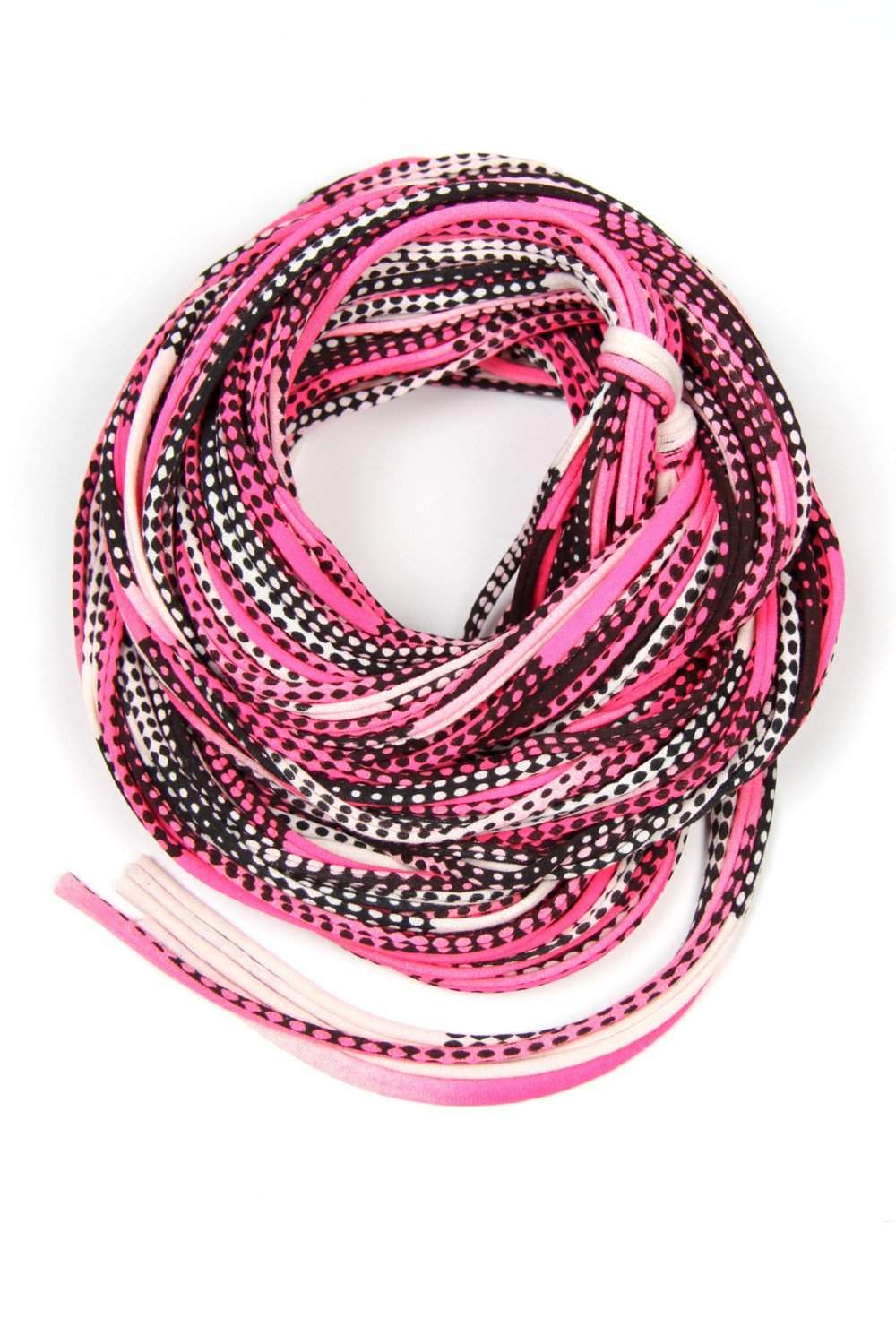 Hot Pink Black Chunky Scarf-scarves-Necklush