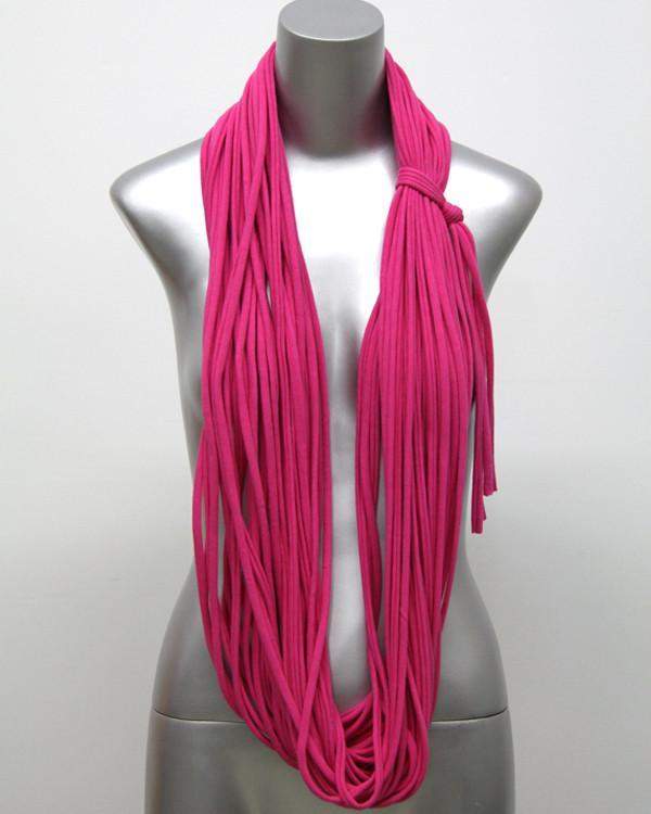 Hot Pink Chunky Scarf-scarves-Necklush