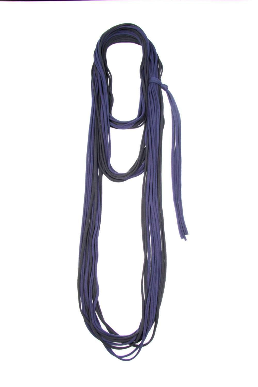 infinity scarves-Black Navy Blue Infinity Scarf-Necklush